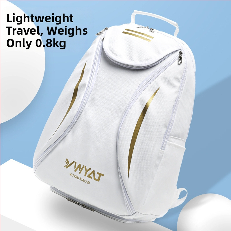 Badmintona/tenisa mugursoma pieaugušajiem – 3 raketes ietilpība, PU ūdensnecaurlaidīgs materiāls, Ywyat logotips
