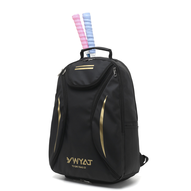 Раница за бадминтон/тенис с голяма вместимост – 3 ракети, PU водоустойчива, печат на лого, марка Ywyat