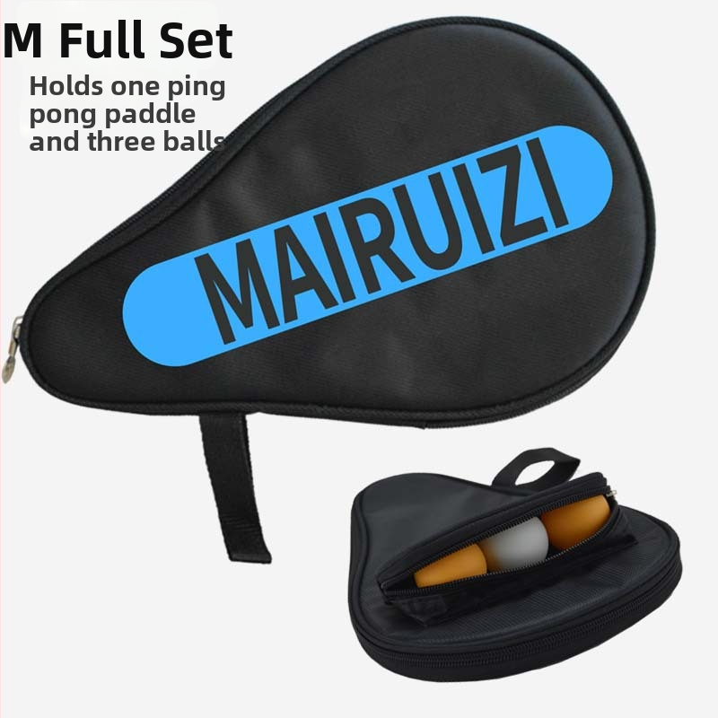 Galda tenisa raketes komplekts ar ķirbja formas futliju, ietilpst 3 bumbiņas, Oxford audums, zīmols MRAZ