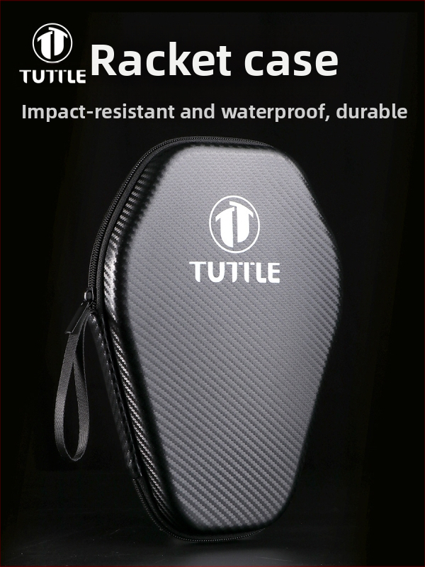 Galda tenisa raketes soma ar stingru sešstūra formu, oglekļa šķiedras tekstūra, ūdensizturīga, liela ietilpība, pārnēsājama