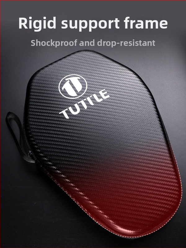 Galda tenisa raketes soma ar stingru sešstūra formu, oglekļa šķiedras tekstūra, ūdensizturīga, liela ietilpība, pārnēsājama