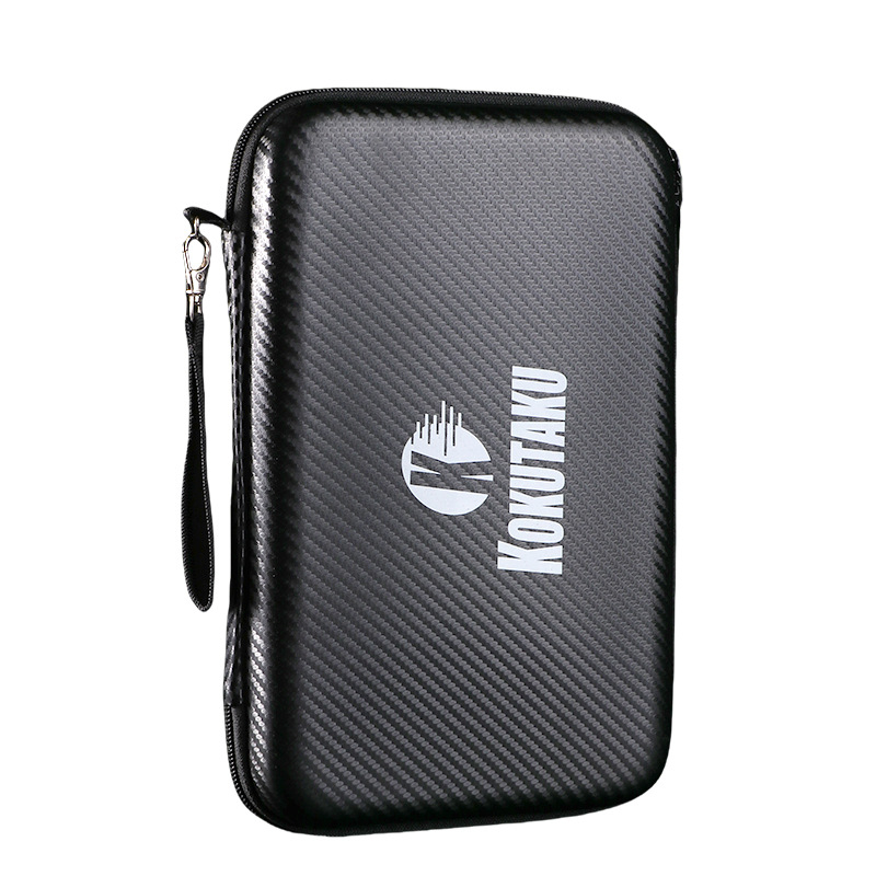 Kokutaku Твърд квадратен калъф за ракети за тенис на маса, голям капацитет, водоустойчив, портативен, материал Oxford cloth