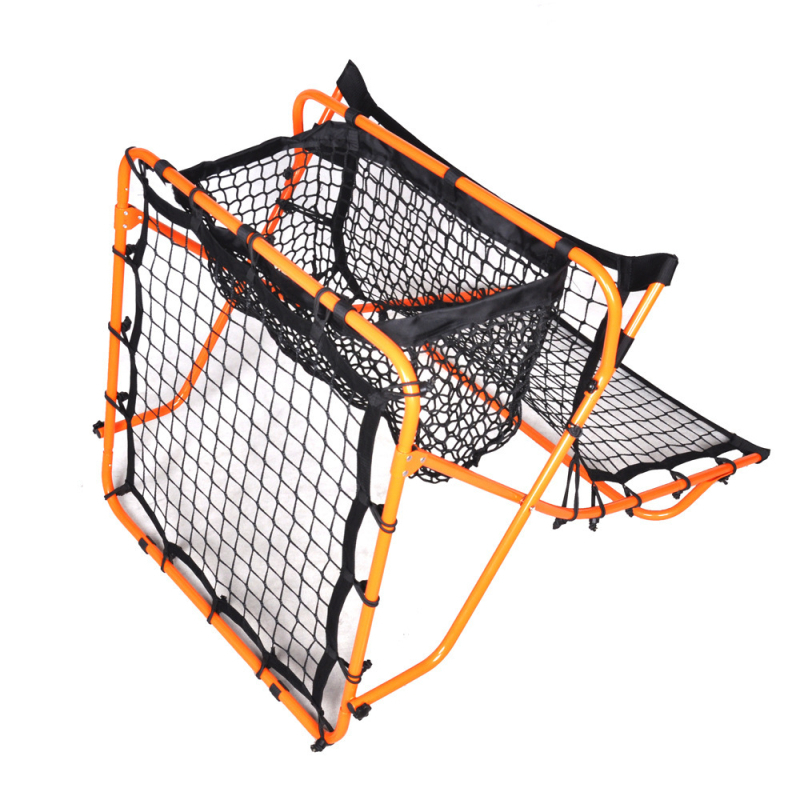 Футболен треньорски помощник, мултифункционален треньор за стрелба и подаване, двустранна мрежа за отскок, преносим, неплъзгащ се; Материал: Желязо + мрежа за топка; Бранд: BENLEE MZ; Произход: Zhejiang
