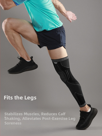 Kojų kelio apsauga - megzta, ilgesnė kompresinė kelio apsauga važiavimui, bėgiojimui, futbolui ir krepšiniui; medžiagos: nailonas, nailonas-spandeksas, latekso siūlai