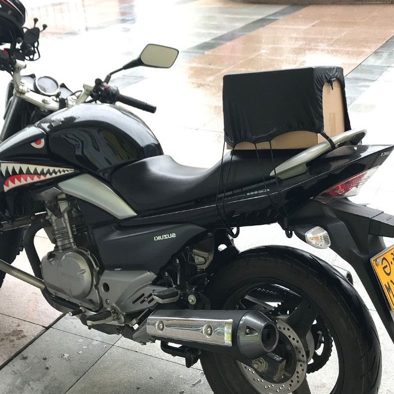 Motorkerékpár csomagtartó takaró – vízálló poliészter, rugalmas hálós zseb, könnyű, kültéri vezetéshez, sisakháló