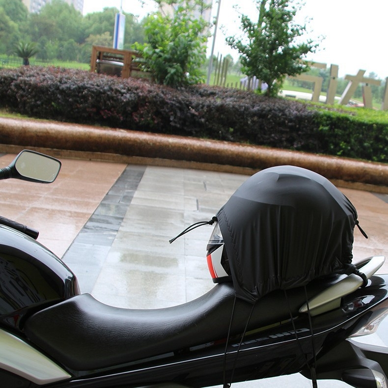 Motorkerékpár csomagtartó takaró – vízálló poliészter, rugalmas hálós zseb, könnyű, kültéri vezetéshez, sisakháló