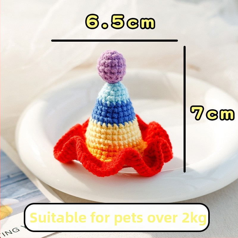 Klip na vlasy pre domáce zvieratá s pletenými 3D ušami zajačika, pre psa a mačku — vlnený materiál, kreslený štýl, BB klip; Značka: Little one is favored