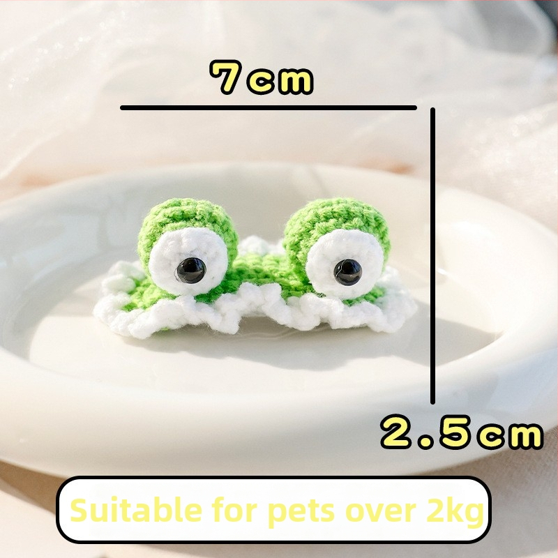 Klip na vlasy pre domáce zvieratá s pletenými 3D ušami zajačika, pre psa a mačku — vlnený materiál, kreslený štýl, BB klip; Značka: Little one is favored