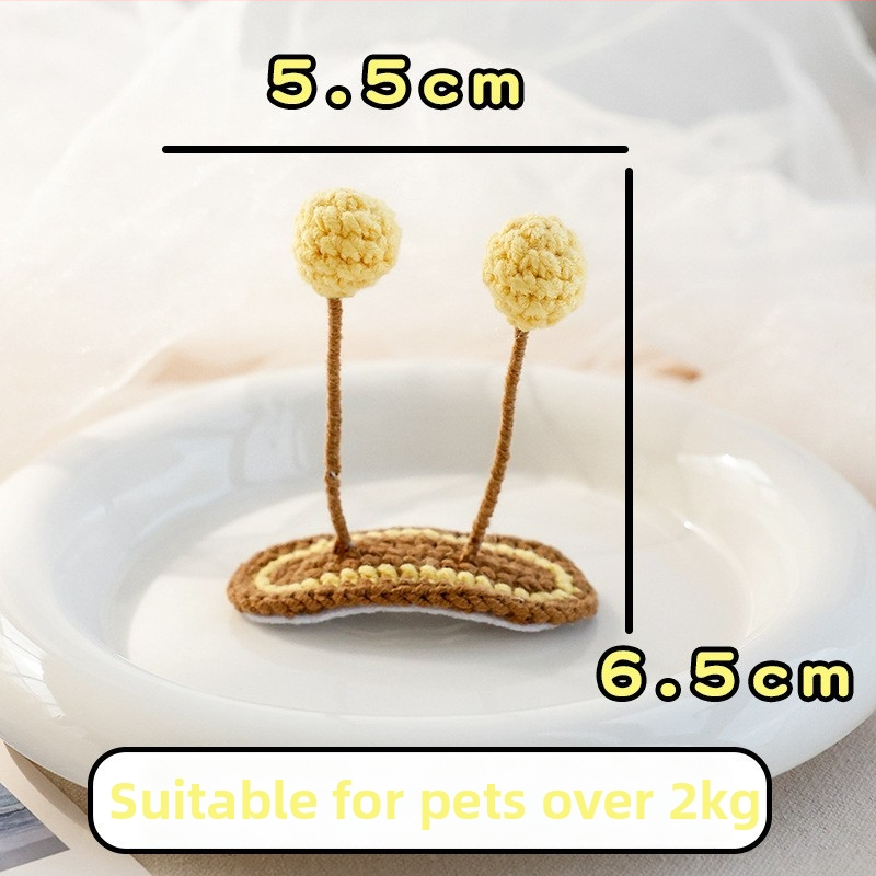 Klip na vlasy pre domáce zvieratá s pletenými 3D ušami zajačika, pre psa a mačku — vlnený materiál, kreslený štýl, BB klip; Značka: Little one is favored