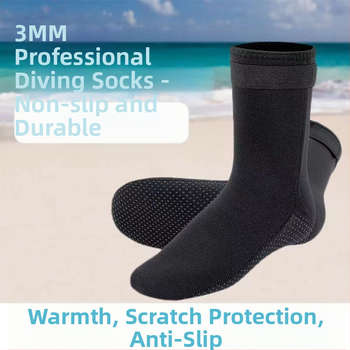 Дълги дебели дайвинг чорапи, 3 мм бързосъхнещи, против хлъзгане, устойчиви на корали, топли за шнорхелинг