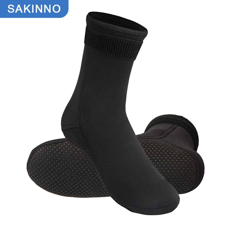 Дайвинг чорапи за гмуркане – 3 мм неопрен, антихлъзгащи, против порязвания за шнорхелинг и свободно гмуркане