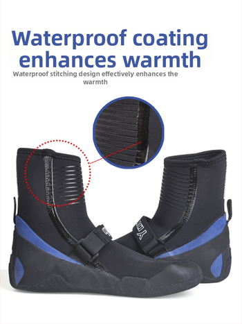 Водни обувки със разделени пръсти, мека подметка, водоустойчиви и топли, 5 мм подплата от вълна, за гмуркане и ветроходство