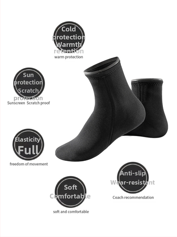 Дайвинг чорапи от неопрена с дебелина 3 мм, нехлъзгаща подметка и водоустойчив дизайн.