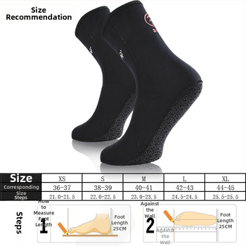 3mm neopreno nardymo kojinės – HISEA, unisex, šiltos nardymui, snorkeliavimui ir žiemos plaukiojimui