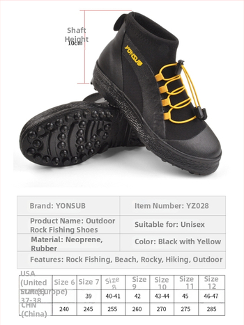 Yonsub nailono nardymo kojinės – lengvos, neslidžios, jūros ir rifų žvejybai