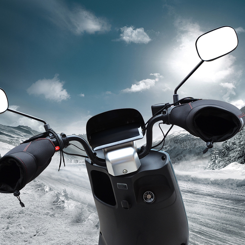 Zimske rukavice za biciklizam s neoprenom i polar fleeceom, otporne na vjetar, podstavljene fleeceom, debele