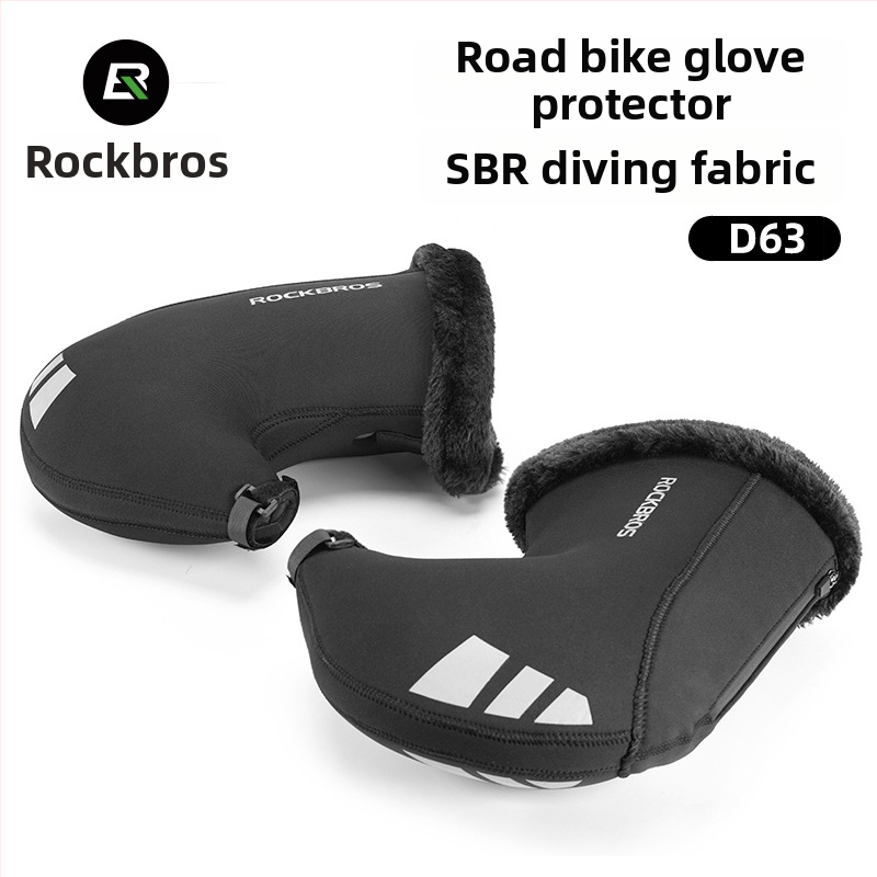 ROCKBROS Biciklističke rukavice zimi, otporne na vjetar i tople, materijal SBR diving tkanina, unisex, za odrasle