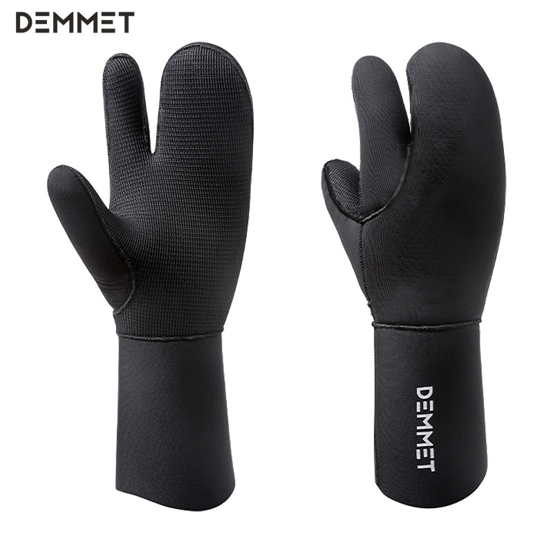 7 мм неопренови ръкавици за подводно гмуркане, три пръста, супереластични, топли, устойчиви на износване и пробив, за риболов и зимно плуване