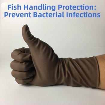 Гумени рибарски ръкавици, удължени и дебели, пробивоустойчиви, зимни водоустойчиви и противохлъзгащи за водни дейности