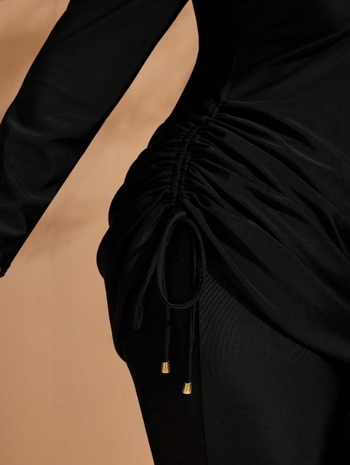 Ženski kupaći kostim s dugim rukavima, potpuno pokrivanje, s jastučićem za prsa, tkanina poliester-spandeks, pogodan za plivanje, surfanje i ronjenje