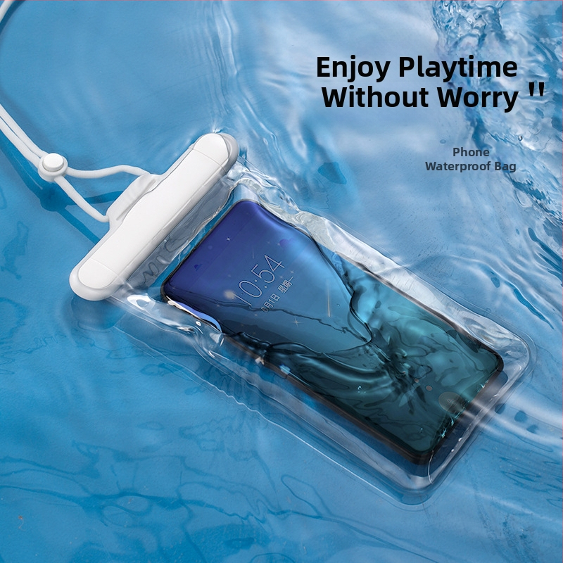 FaSoLa ūdensizturīga tālruņa soma ar caurspīdīgu skārienjūtīgu ekrānu; Materiāls: plastmasa; personalizācija pieejama; privāta zīmola iespēja; piemērots peldēšanai, ceļojumiem, niršanai, raftingam un āra aktivitātēm