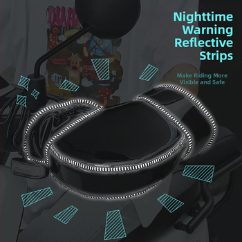 Talvised mootorratta käepideme kaitsekindad, mehed ja naised, tuule- ja veekindlad, fleece voodriga, paksu puuvillase täidisega