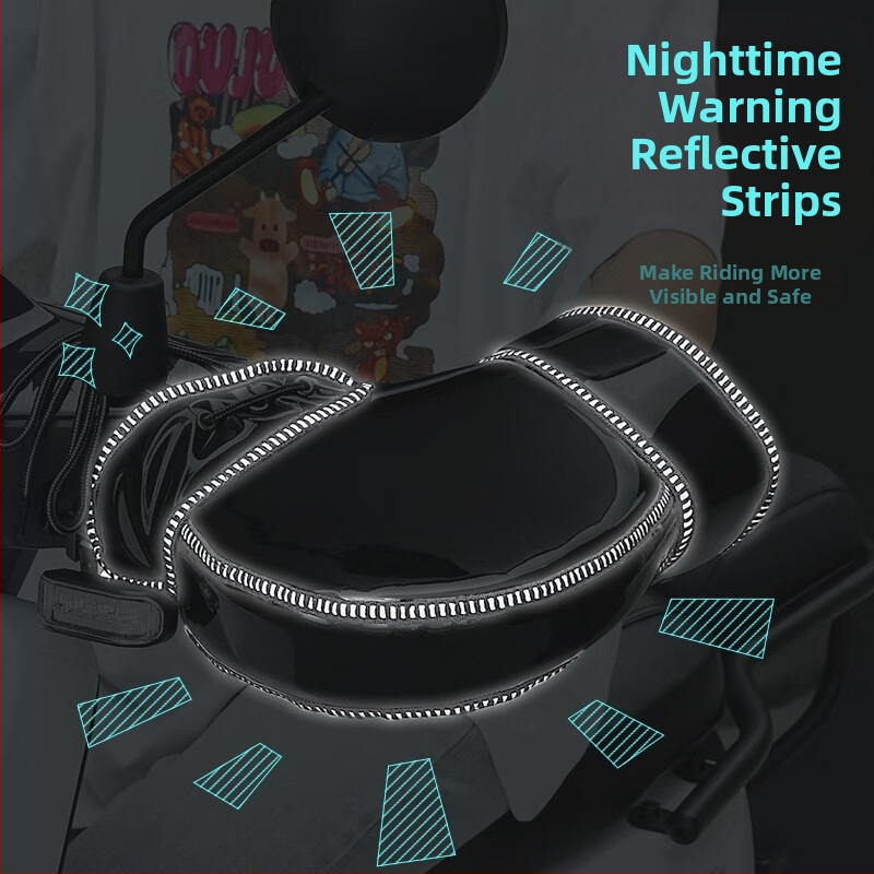 Talvised mootorratta käepideme kaitsekindad, mehed ja naised, tuule- ja veekindlad, fleece voodriga, paksu puuvillase täidisega