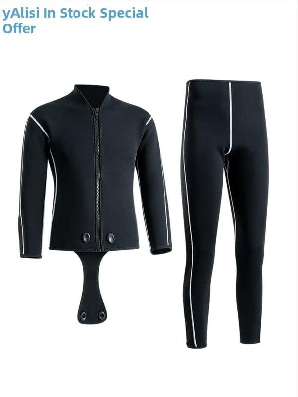 Dvodjelni neoprenski wetsuit za ronjenje s zatvaračem, 3/5 mm, unisex