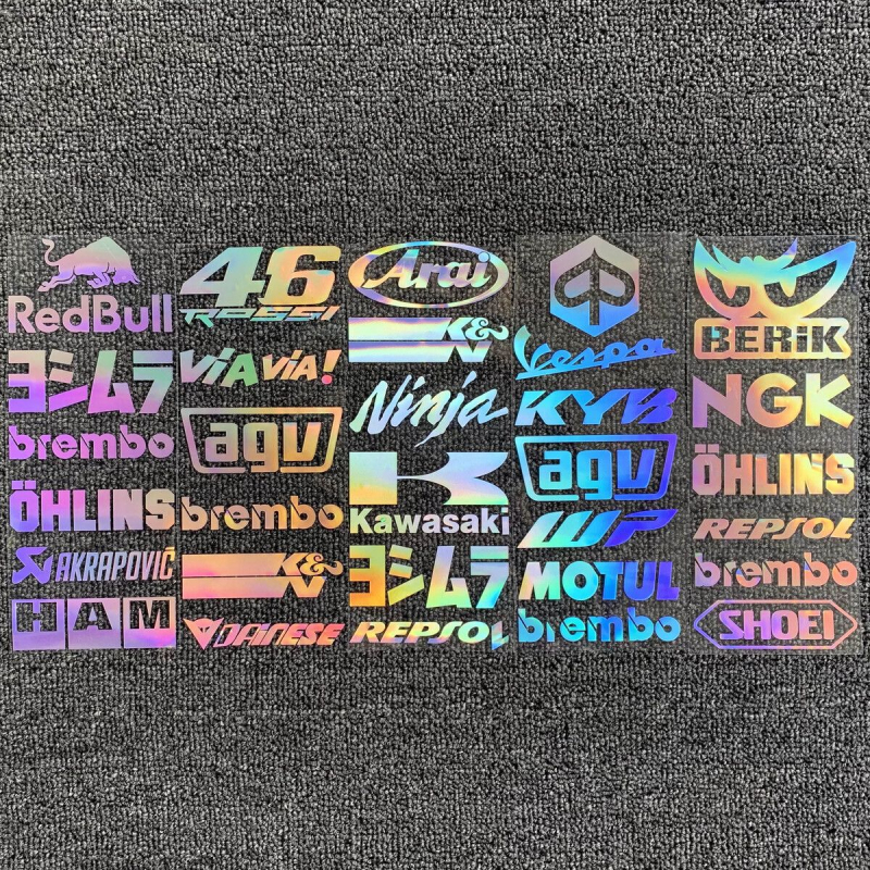 Kaqi Cool Stickers Спонсорски стикери за автомобили и мотоциклетни каски: лазерни, водоустойчиви, персонализирани декоративни стикери