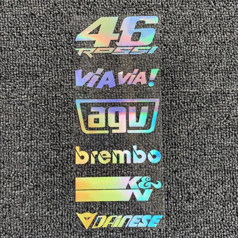 Kaqi Cool Stickers Спонсорски стикери за автомобили и мотоциклетни каски: лазерни, водоустойчиви, персонализирани декоративни стикери