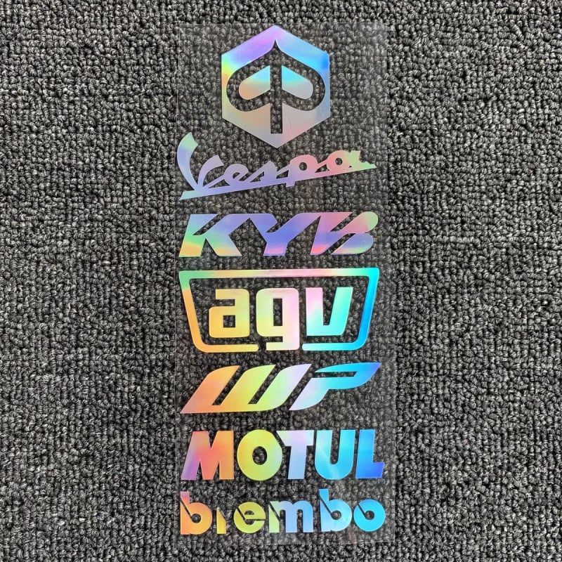 Kaqi Cool Stickers Спонсорски стикери за автомобили и мотоциклетни каски: лазерни, водоустойчиви, персонализирани декоративни стикери
