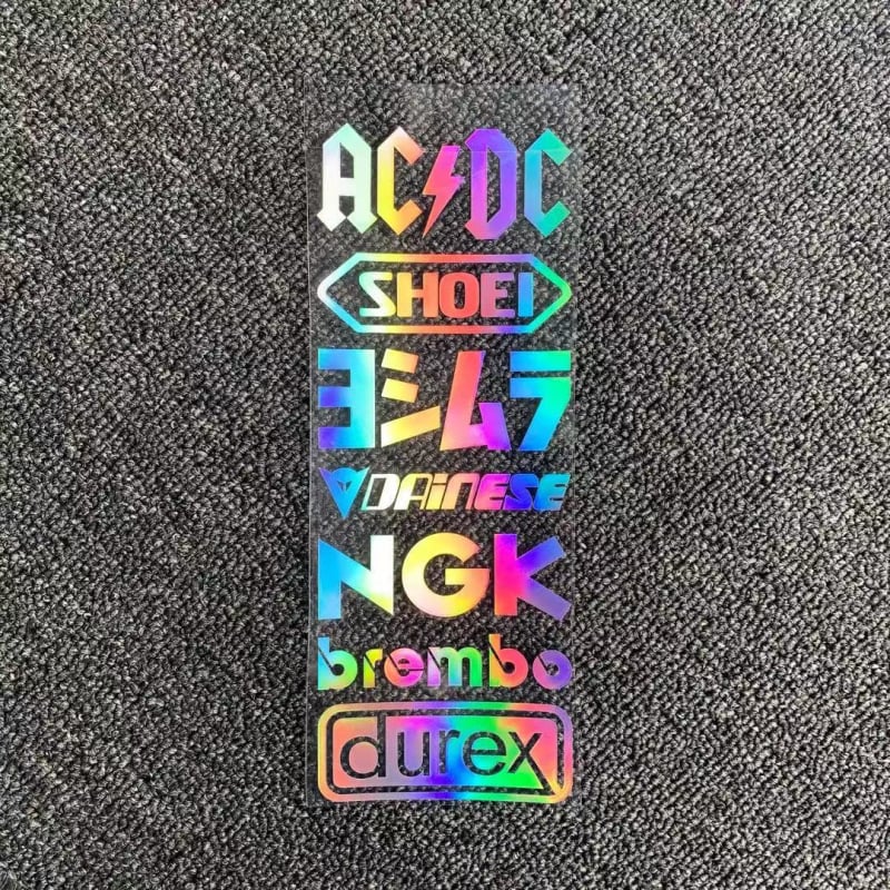 Kaqi Cool Stickers Спонсорски стикери за автомобили и мотоциклетни каски: лазерни, водоустойчиви, персонализирани декоративни стикери
