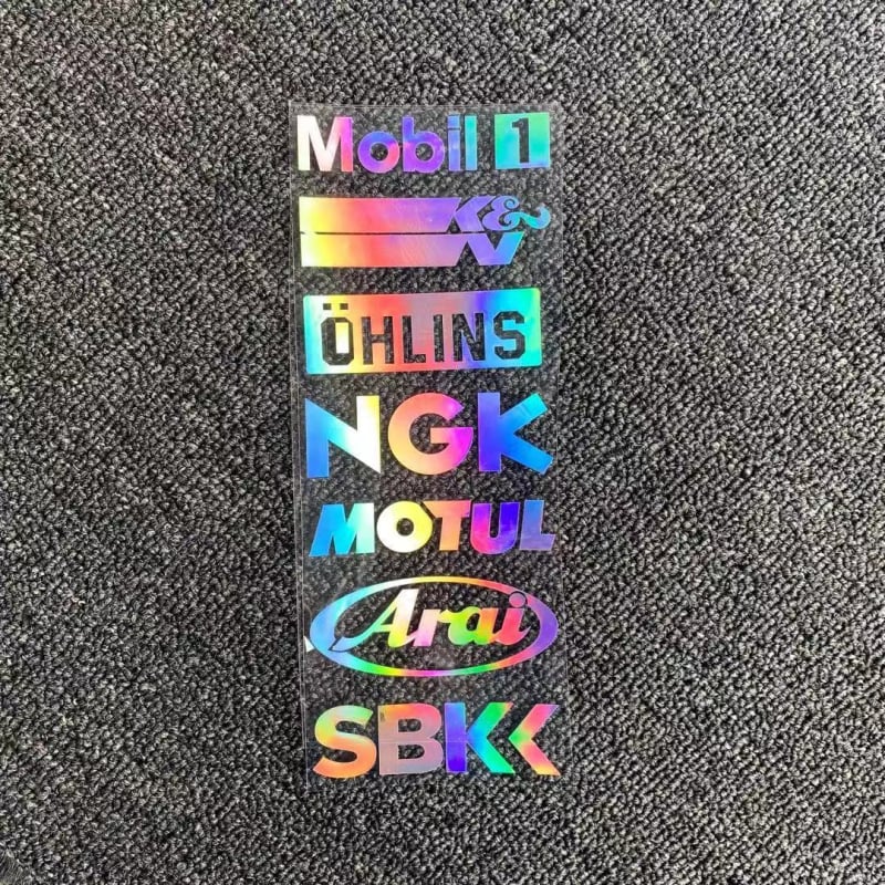 Kaqi Cool Stickers Спонсорски стикери за автомобили и мотоциклетни каски: лазерни, водоустойчиви, персонализирани декоративни стикери