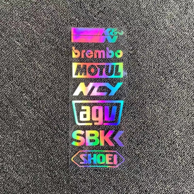 Kaqi Cool Stickers Спонсорски стикери за автомобили и мотоциклетни каски: лазерни, водоустойчиви, персонализирани декоративни стикери