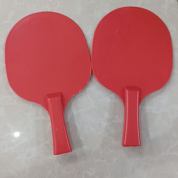 Rachetă de antrenament pentru tenis de masă cu tijă flexibilă elastică (bază din plastic; fără cauciuc; lovire orizontală; 1 pereche)