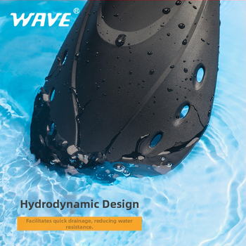 Wave profesionalno za odrasle kratke plivacke peraje s džepom za stopalo za slobodno plivanje, snorkeling i ronjenje – Materijal: TPR, Marke: WAVE, Mogućnost prilagodbe, Licencirane privatne marke