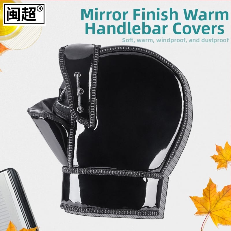 Ръкавици за ръкохватки на мотоциклет/електрически скутер – ветроустойчиви, водоустойчиви, подплатени с флис, дебели, светлоотразителни детайли