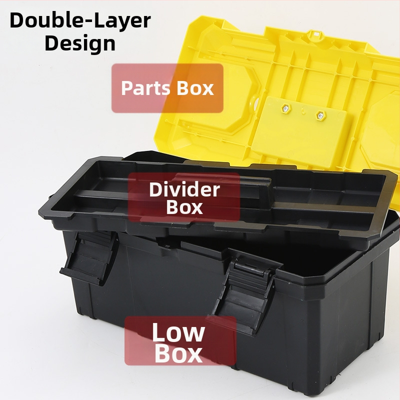 Plastična kutija za alat, višenamjenska, prijenosna, za električne radove, serija alata