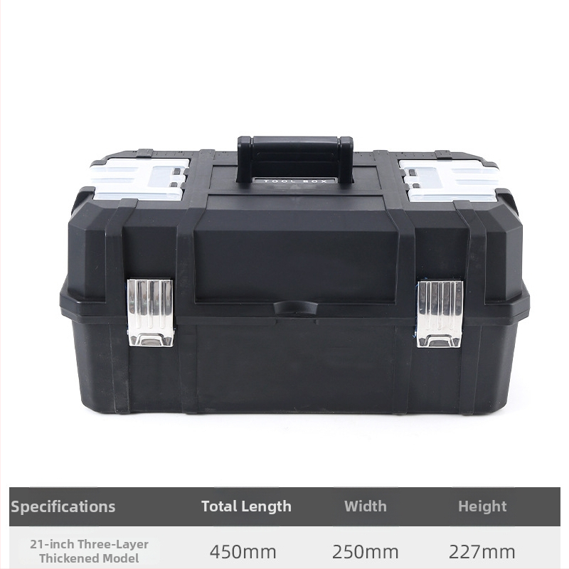 Plastična kutija za alat, višenamjenska, prijenosna, za električne radove, serija alata