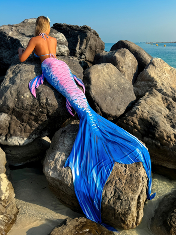 Tri djelni bikini set s jastučićima za grudi, gradijentni uzorak, visoka elastičnost, poliester