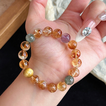 Narukvica žutog kristala i ametista, francuski stil