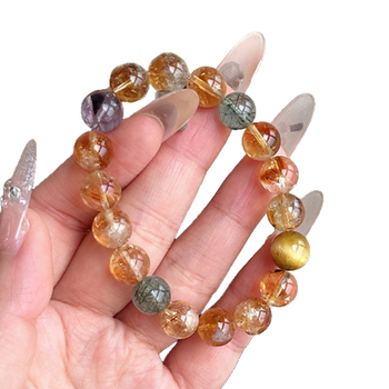 Narukvica žutog kristala i ametista, francuski stil