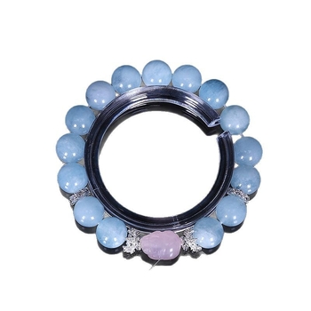 Narukvica s Pixiu privjeskom, ružičasti kvarc perle, kristalni materijal, individualno zapakirano, proljeće 2025