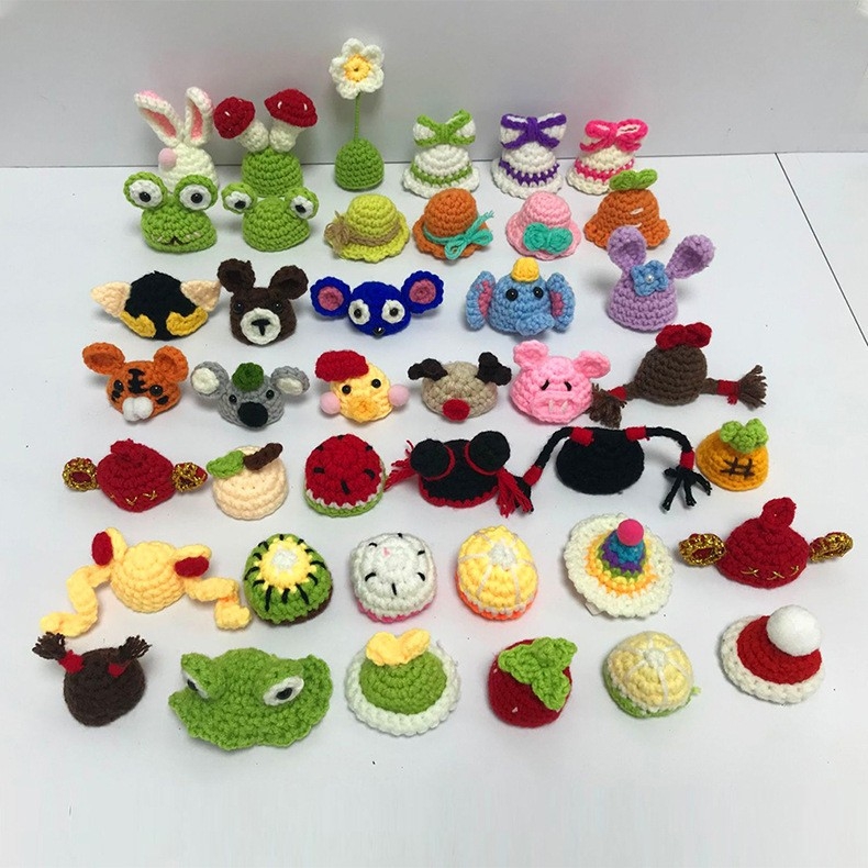 Hamsterio kepurė - karikatūrų raštas, poliesteris, rankų mezgimas, Yiwu, Zhejiang