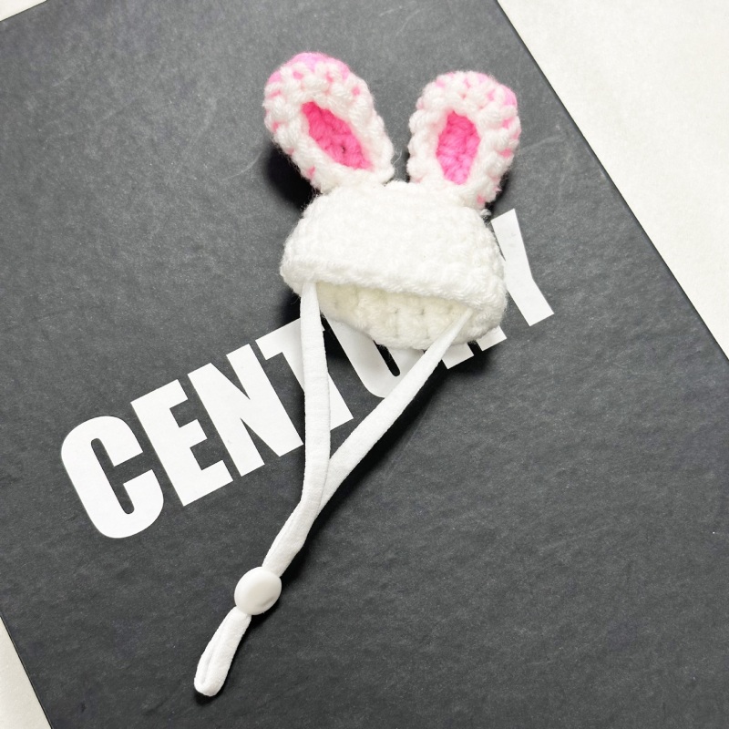 Šešir za mala kućna ljubimca - crtani motiv, poliester, ručno kukičani pleteni, četiri sezone, brend Jupai