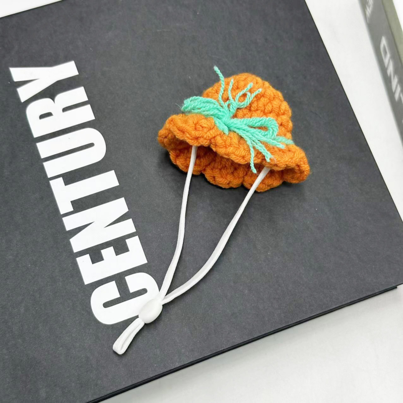 Šešir za mala kućna ljubimca - crtani motiv, poliester, ručno kukičani pleteni, četiri sezone, brend Jupai