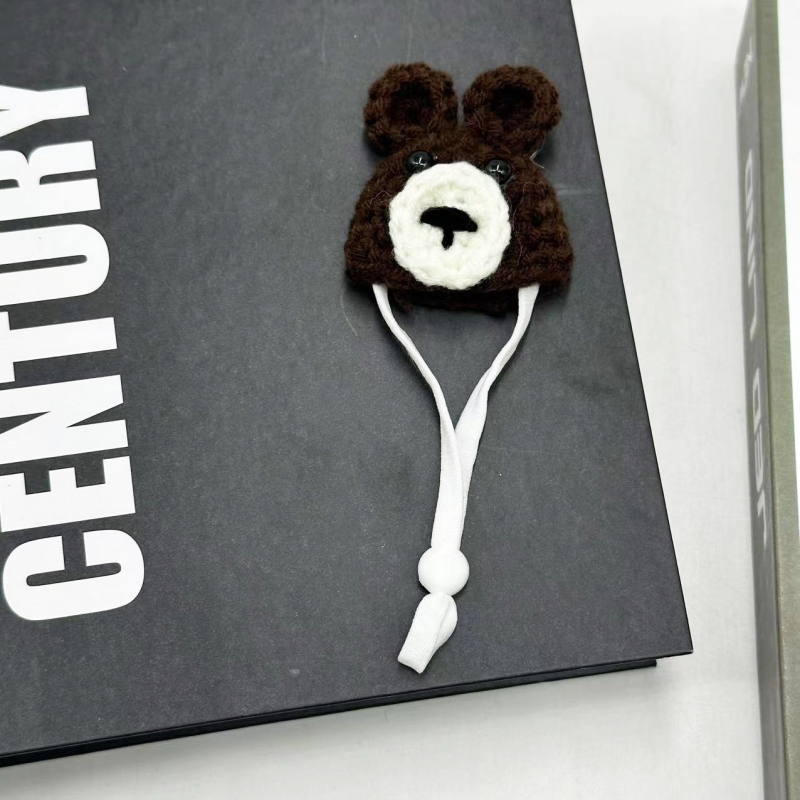 Šešir za mala kućna ljubimca - crtani motiv, poliester, ručno kukičani pleteni, četiri sezone, brend Jupai