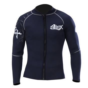 3mm podijeljeni wetsuit top s baršunastim unutarnjim slojem, topao neopren + nylon, unisex