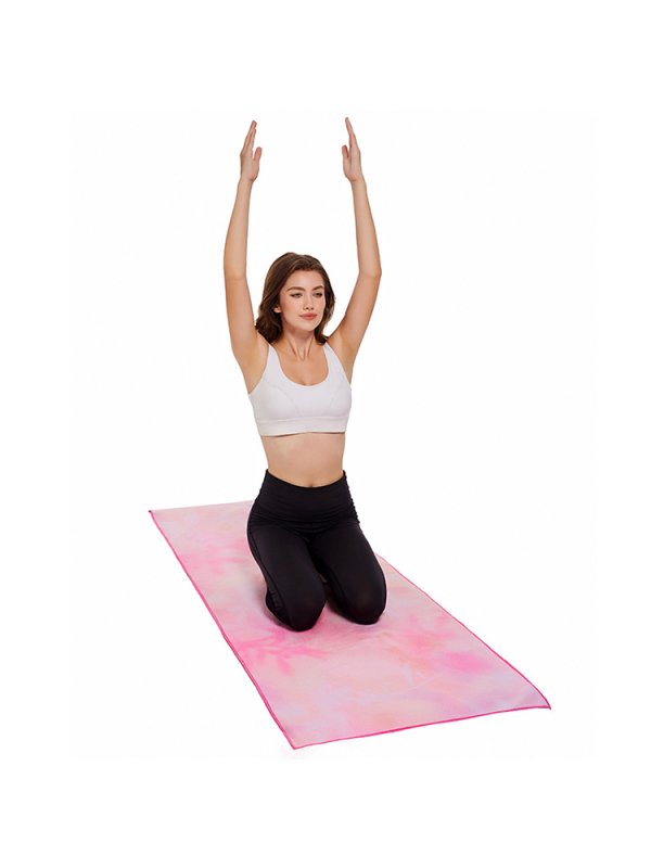 Prosop de yoga pentru covor, microfibră, grosime 1 mm, antiderapant, absorbant de transpirație, pliabil