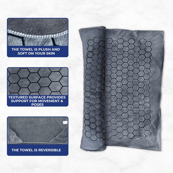 Originan prosop yoga microfibră - antiderapant, lavabil la mașină, personalizabil, grosime 0.3 cm, greutate 300 g - pentru yoga, pilates, sală